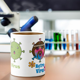 Virus and Retro Virus Funny Coffee Mug