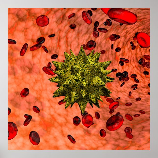 virus in bloodstream poster (Front)