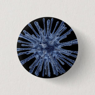 Virus Infected Cell 3 Cm Round Badge