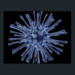 Virus Infected Cell Poster<br><div class="desc">Virus infected cell - host cell housing a virus.</div>