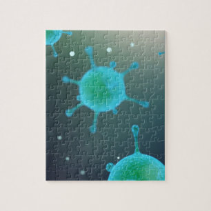 Virus Magnified Jigsaw Puzzle