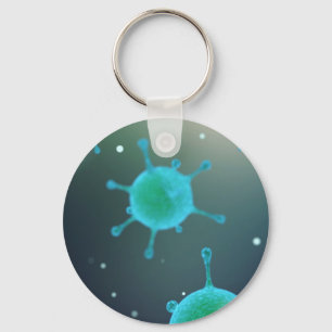 Virus Magnified Key Ring