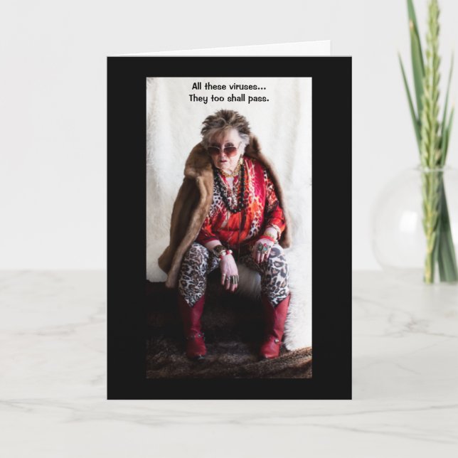 Viruses may pass like kidney stones humourous Card (Front)