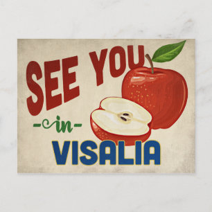 Visalia California Apple - Vintage Travel Postcard