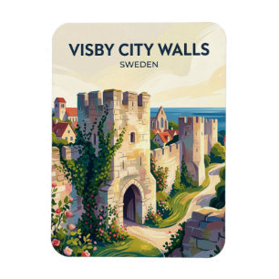 Visby City Walls Sweden Magnet