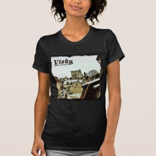 Visby, Gotland, Sweden Rooftops with Dark Border T-Shirt
