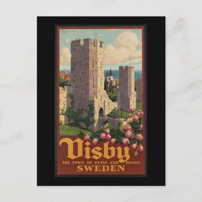 Visby Sweden Postcard (Front)