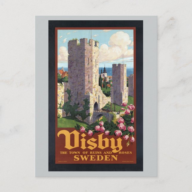 Visby Sweden - Vintage Travel Postcard (Front)
