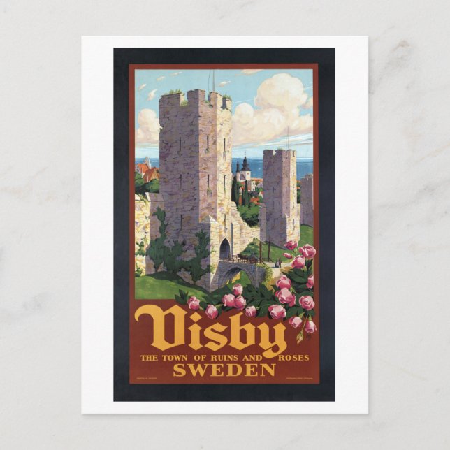 Visby Sweden - Vintage Travel Postcard (Front)