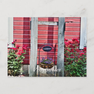 Visby Welcome sign, Postcard