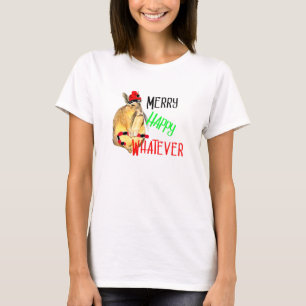 Viscacha Grumpy Christmas Merry Whatever Animal T-Shirt