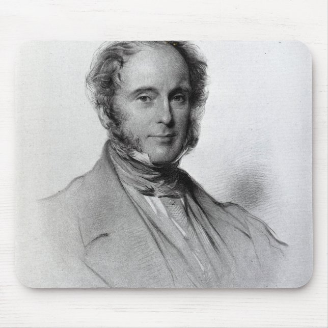 Viscount Palmerston, engraved by Emery Walker Mouse Mat (Front)