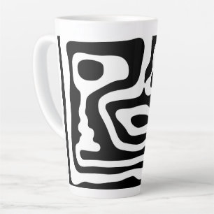 Vise Grip: Abstract Black and White Latte Mug