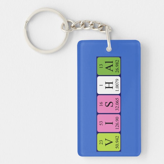 Vishal periodic table name keyring (Front)