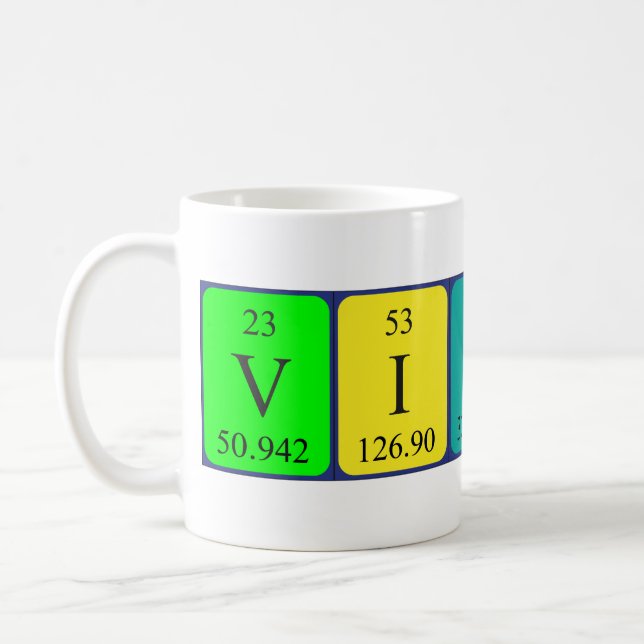 Vishal periodic table name mug (Left)
