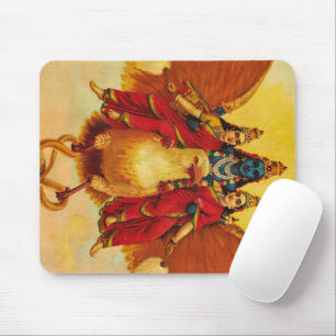 Vishnu, Garuda, Vahana by Raja Ravi Varma Mouse Mat
