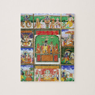 Vishnu in the centre of his ten avatars, Jaipur, R Jigsaw Puzzle