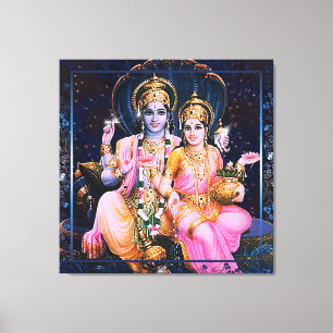 Vishnu & Lakshmi - Wrapped Canvas