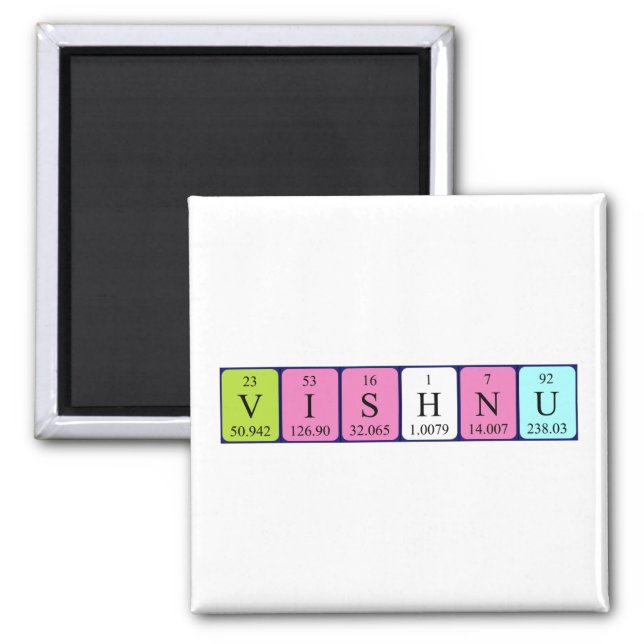 Vishnu periodic table name magnet (Front)