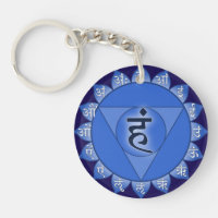 Vishuddha Chakra Blue Petals & Sanskrit Vowels