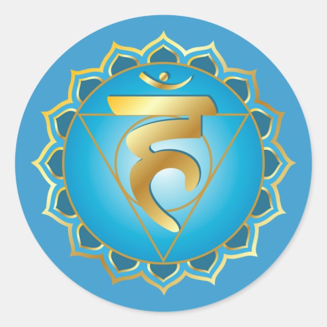Vishuddhi or throat chakra Sticker (Front)