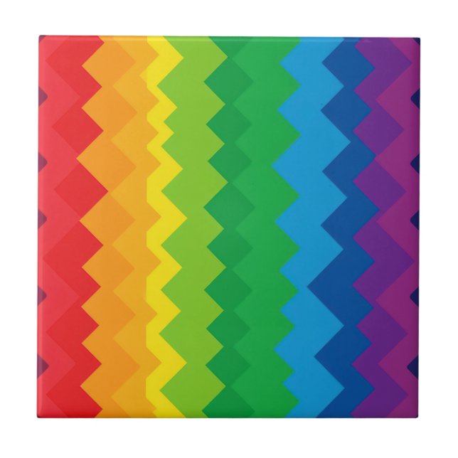 “Visibility” – An Abstract Pride Pattern #1 Tile (Front)