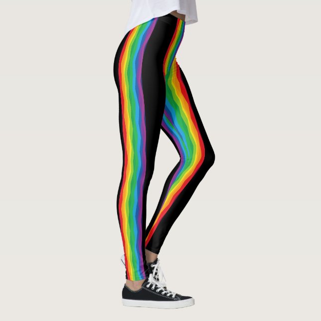 “Visibility” – An Abstract Pride Pattern #2 Leggings (Right)