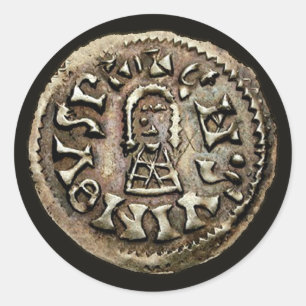 Visigoth Chindaswinth Gold Coin Obverse Classic Round Sticker