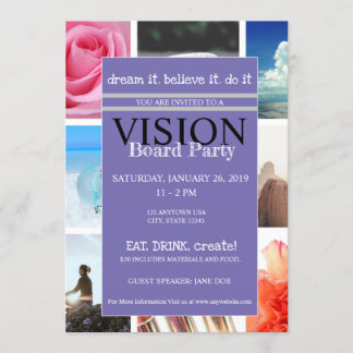 Vision Board Party Invitation