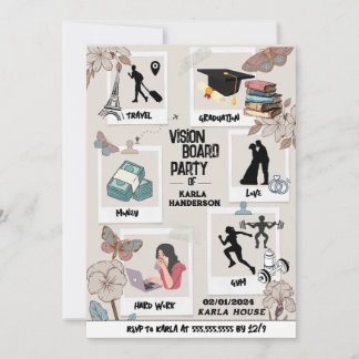 Vision Board Party Invitation, Dream vision Invita Invitation