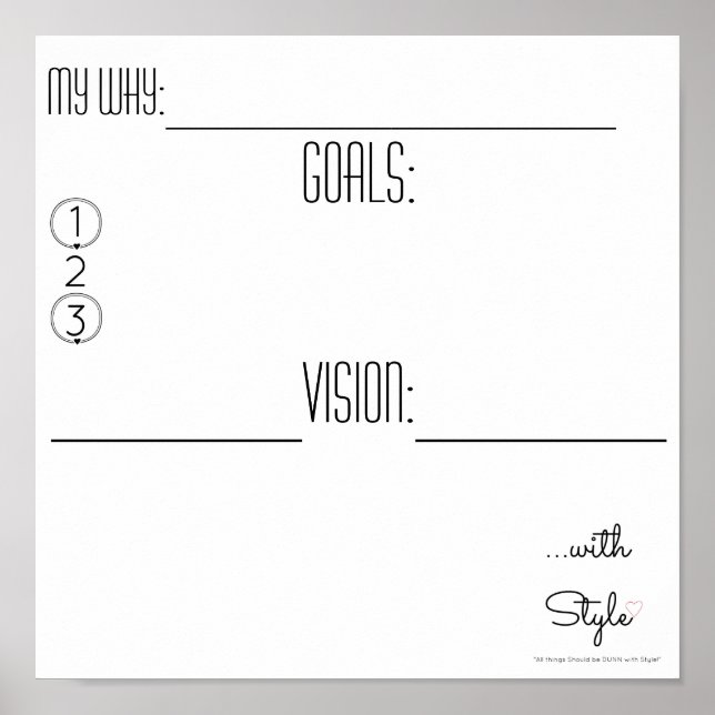 Vision Board...with Style Poster (Front)