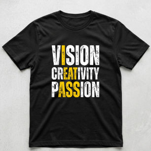 Vision Creativity Passion Funny Meme Men's Humour T-Shirt