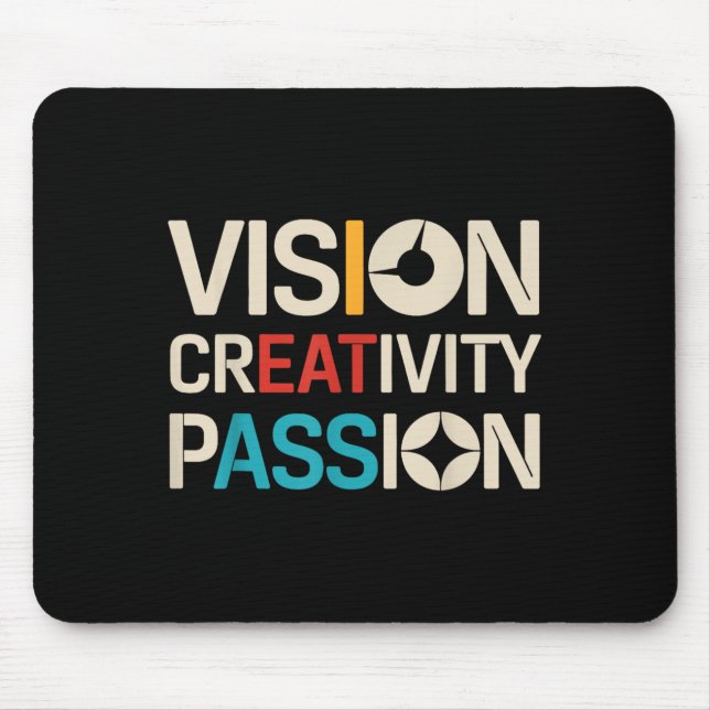 Vision Creativity Pion Funny Graphic Designer Art  Mouse Mat (Front)