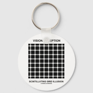 Vision Deception Scintillating Grid Illusion Key Ring