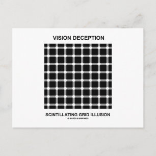 Vision Deception Scintillating Grid Illusion Postcard