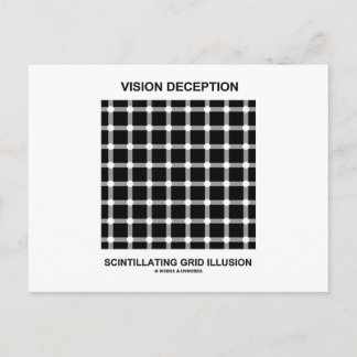 Vision Deception Scintillating Grid Illusion Postcard