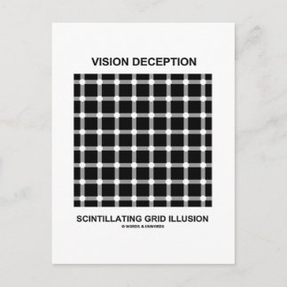 Vision Deception Scintillating Grid Illusion Postcard