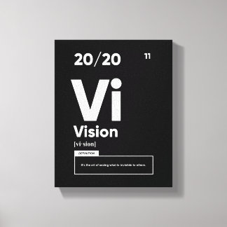 Vision Definition | Motivational Poster Canvas Print