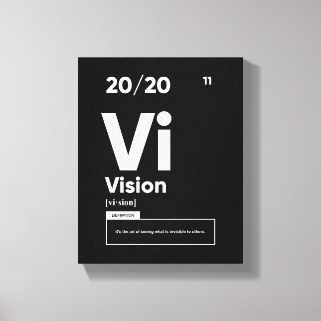 Vision Definition | Motivational Quote Wall Art (Front)