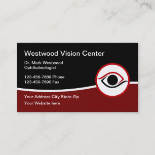Vision Eye Care Ophthalmologist Business Card