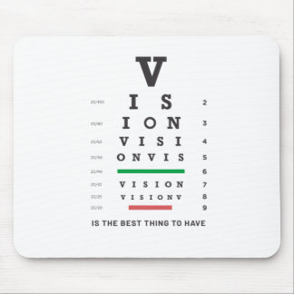 Vision eye chart mouse mat