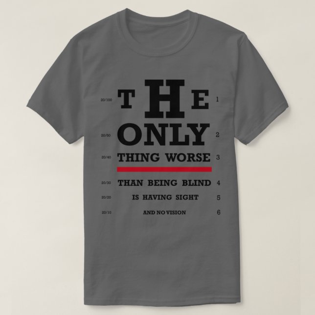 Vision Eye Chart T-Shirt (Design Front)