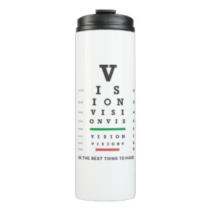 Vision eye chart thermal tumbler