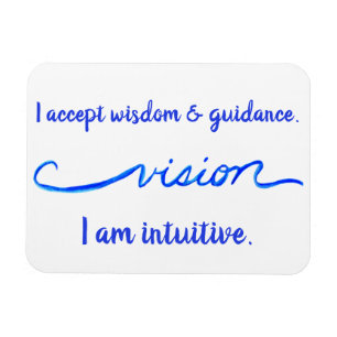 "Vision" Indigo Eye Chakra Inspiring Words Magnet