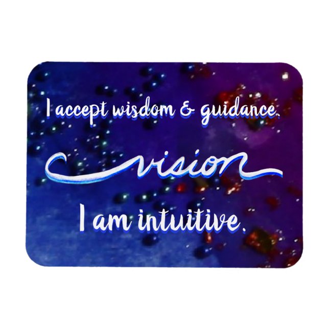 "Vision" Indigo Eye Chakra Inspiring Words Magnets (Horizontal)