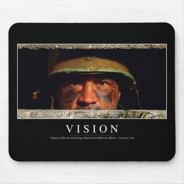 Vision: Inspirational Quote Mouse Mat (Front)