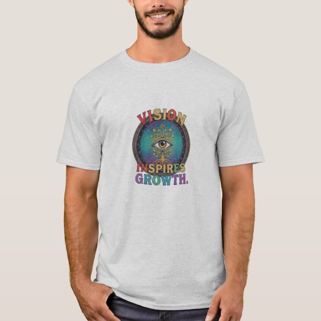 Vision Inspires Growth Eye & Tree Emblem  T-Shirt (Front)
