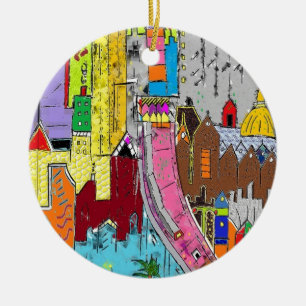 Vision Medellin Colombia Ceramic Tree Decoration