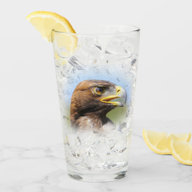 Vision of a Beautiful Young Golden Eagle Glass (Front Ice)
