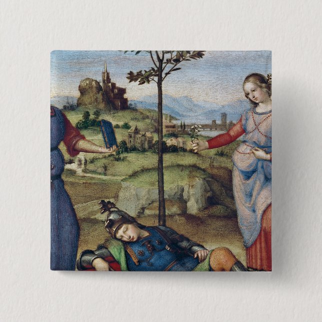 Vision of a Knight, c.1504 15 Cm Square Badge (Front)